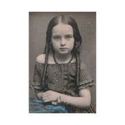 Poster Print, Vintage Portrait Art, Geri Heinz 11 Year Old, Northern Illinois 1898, Forlorn Wonder and Beauty, Photo Art Paper Posters