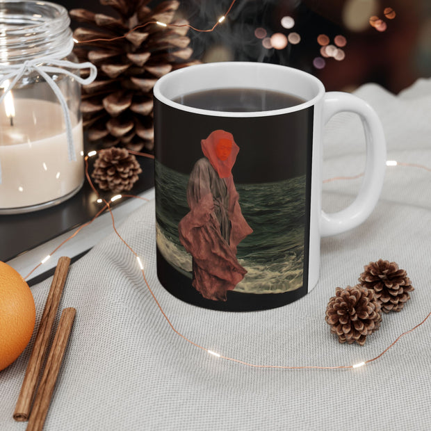11 Oz Coffee Mug, "Happy Priest After a Brawl " and "Chinese Ascetic by the Sea" Photo & Painting by Nick Palsgraf (2025)