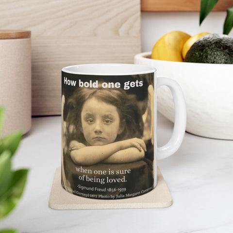 Artistic Fusion Ceramic Mug, Klimt & Cameron Art, Sigmund Freud Quote, Coffee Cup, Tea Mug, Drinkware, Home Decor, Gift for Art Lover,