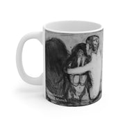 Mug 11oz Edvard Munch & Manet Sketching Consolation Artwork