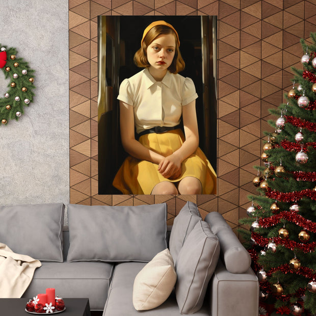 Art Print, Wall Art, Matte Vertical Poster, Depressed Woman on Bus, Lucian Freud Inspired, Home Decor, Gift