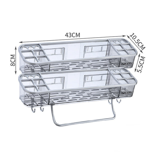 Mounted Triangle Bathroom Shelf with Towel