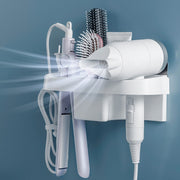 Hands-Free Hair Dryer Holder & Curling Iron Shelf