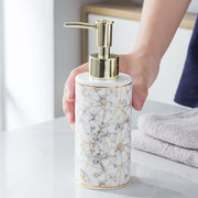 Marble Ceramic Lotion & Shampoo Dispenser Bottle