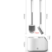 Bathroom Silicone Toilet Brush with Long Handle