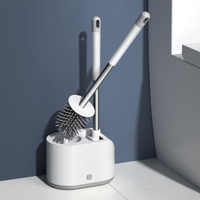 Bathroom Silicone Toilet Brush with Long Handle