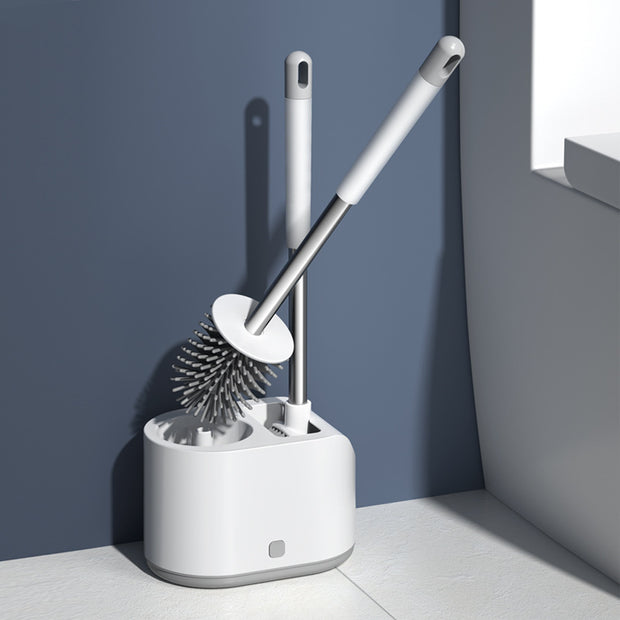 Bathroom Silicone Toilet Brush with Long Handle