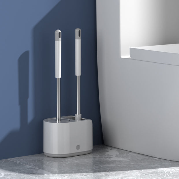 Bathroom Silicone Toilet Brush with Long Handle