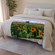 Soft Polyester Blanket By Nicole Martinelli "Sunflowers at 3 PM"