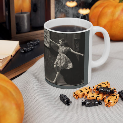 Hollywood Star Ceramic Mug, 11oz - Dark Lucian Freud Style Coffee Cup, Unique Movie Star Design by Nick Palsgraf, Gift for Film Buffs,