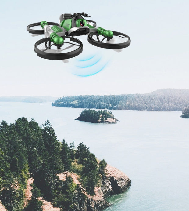 WiFi FPV RC Drone Motorcycle 2-in-1 – Foldable Quadcopter with Camera & Altitude Hold