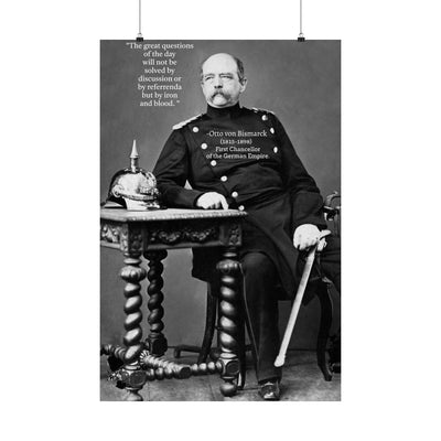 Poster of Otto von Bismarck German History 19th Century First Chancellor of the German Empire Otto von Bismarck Sink the Bismarck