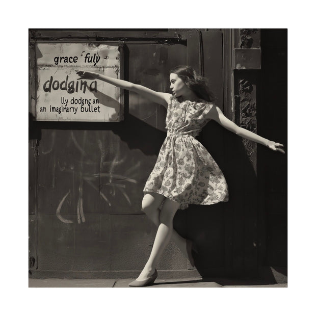 Satin Posters (210gsm)  Dodging Imaginary Bullets; Inspired by a Hollywood Actress; By Nick Palsgraf