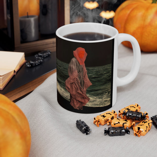 11 Oz Coffee Mug, "Happy Priest After a Brawl " and "Chinese Ascetic by the Sea" Photo & Painting by Nick Palsgraf (2025)