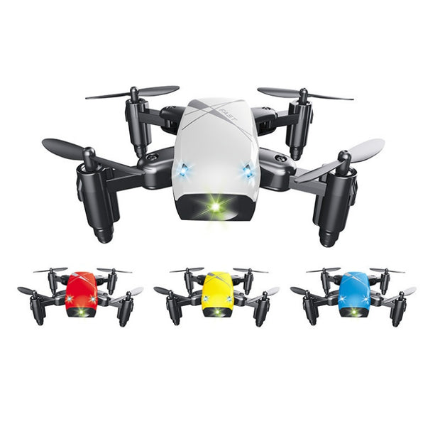 Micro Foldable RC Drone – Mini Quadcopter with 3D Steering Wheel Remote, WiFi Camera & APP Control for Kids