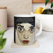 Ceramic Mug: Vintage Bathing Beauties and Quotes, 11oz or 15oz Cup for Coffee Lovers, Unique Gift for Art and Literature Fans, Retro Funny