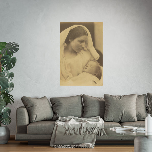 Fine Art Posters - Reproduction of Julia Margaret Cameron's 'Madonna Riposata' (1865) - Photographic Fine Art Pioneer 1815-1879, Vintage Art