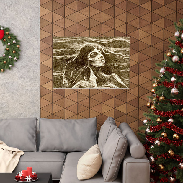 Matte Horizontal Posters Edvard Munch Norwegian "On the Waves of Love" 1896 Courtesy of Art Institute of Chicago