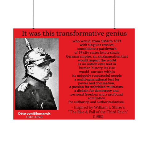 Matte Horizontal Posters Quote on Bismarck Otto von Bismarck