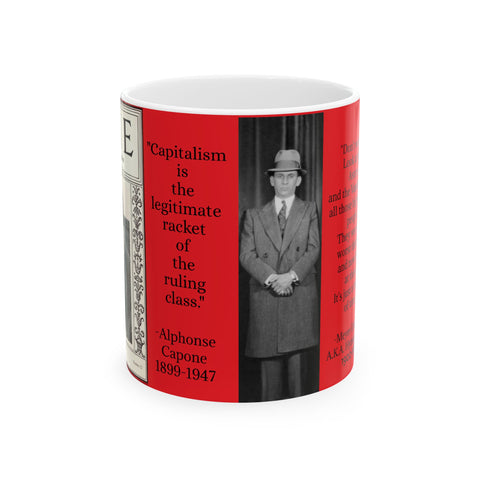 Entrepreneurial Mug, Al Capone Meyer Lansky American Gangsters, 11oz 15oz Ceramic Cup, Provocative Quotes Coffee Tea Cup, Gift for Coffee