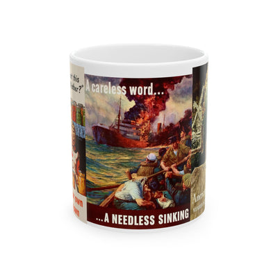 Ceramic Mug, 11oz World War II Poster Mugs Coffee Mugs