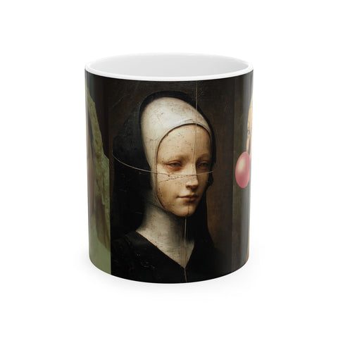 Renaissance Painter Coffee Mug, 11oz Ceramic Mug Elizabethan Woman Design, Artistic Coffee Cup Gift, Historical Art Lover Gift, Unique