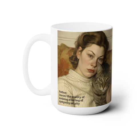 Ceramic Mug 15oz Gift for Artist Gift for Sensitive Woman Gift for English Art Lover