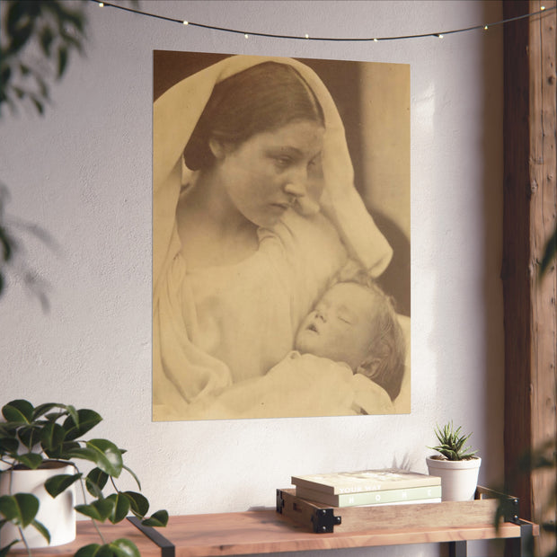 Fine Art Posters - Reproduction of Julia Margaret Cameron's 'Madonna Riposata' (1865) - Photographic Fine Art Pioneer 1815-1879, Vintage Art