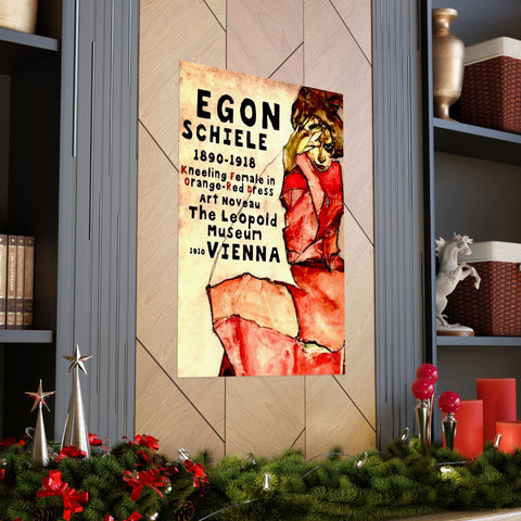 Egon Schiele Art Exhibition Matte Vertical Poster, Reproduction Wall Art Decor, Artist Advertisement Print, Art Lover Gift, Home Gallery
