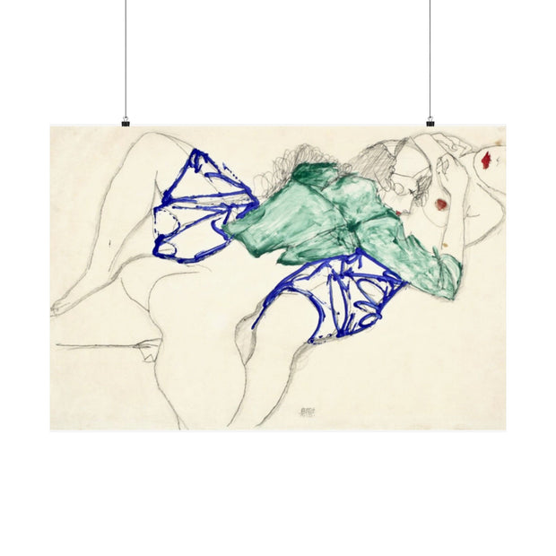 Vintage Lesbian Art Matte Horizontal Poster, Two Women Making Love 1913, Home Decor Print, Wall Art, Gift for LGBTQ, Pride Poster