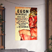 Egon Schiele Art Exhibition Matte Vertical Poster, Reproduction Wall Art Decor, Artist Advertisement Print, Art Lover Gift, Home Gallery