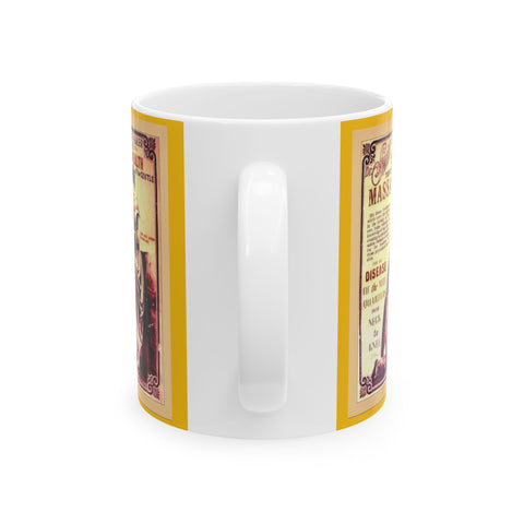 Ceramic Coffee Mug 11oz Door to door Masturbation Man Retro 19th Century Gift for Man Gift for Woman gift for Mom