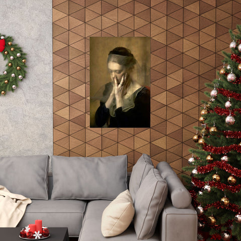 Vertical Poster, "Grieving with Dignity" 24x36 Painting by Nick Palsgraf, Matte Print, Wall Art for Home Decor, Bereavement Gift, Sympathy