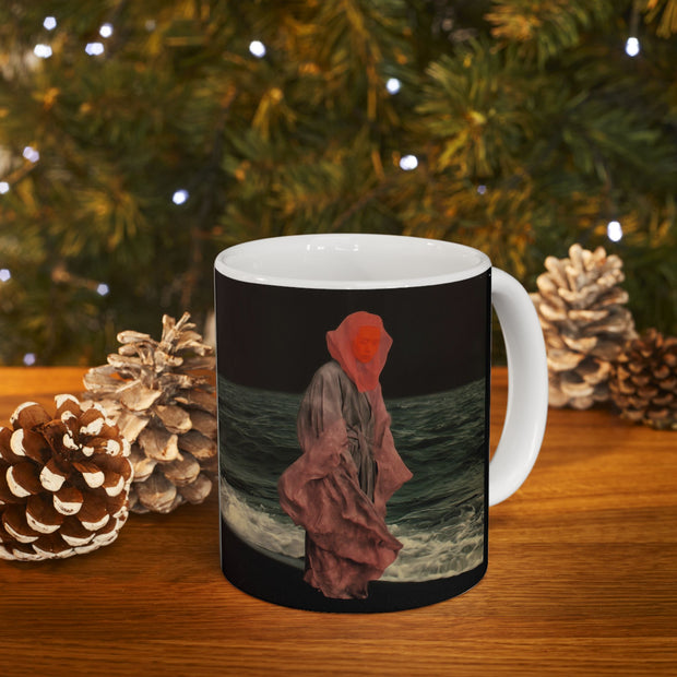 11 Oz Coffee Mug, "Happy Priest After a Brawl " and "Chinese Ascetic by the Sea" Photo & Painting by Nick Palsgraf (2025)