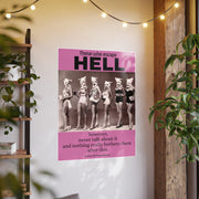 Poster Print, 1930s Dark Bathing Beauties Photo Art Paper with Schopenhauer Quote, Power and Darkness