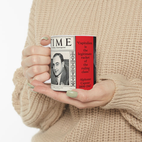 Entrepreneurial Mug, Al Capone Meyer Lansky American Gangsters, 11oz 15oz Ceramic Cup, Provocative Quotes Coffee Tea Cup, Gift for Coffee