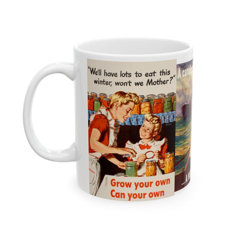Ceramic Mug, 11oz World War II Poster Mugs Coffee Mugs