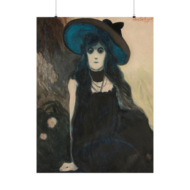 Gothic Art Posters, Vintage Wall Decor, Absinthe Drinker Matte Prints, by Leon Spilliaert