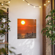 Holland Michigan Sunset Paddleboarding Wall Art, Coastal Decor, Beach Poster, Relaxing Home Aesthetic, Gift for Water Lovers