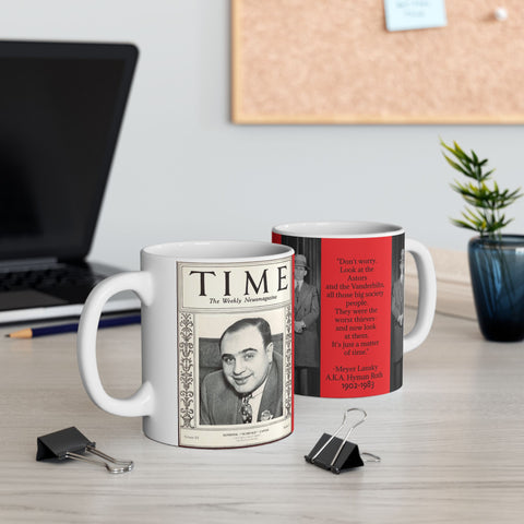 Entrepreneurial Mug, Al Capone Meyer Lansky American Gangsters, 11oz 15oz Ceramic Cup, Provocative Quotes Coffee Tea Cup, Gift for Coffee