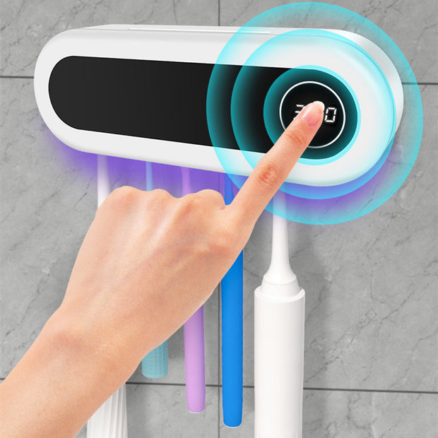 Wall-Mounted Smart Toothbrush Holder with UV Sterilizer