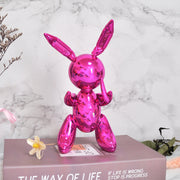 Balloon Rabbit Home Decor – Modern Resin Sculpture Decorative Figurine
