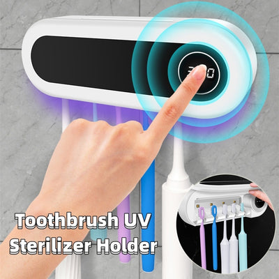 Wall-Mounted Smart Toothbrush Holder with UV Sterilizer