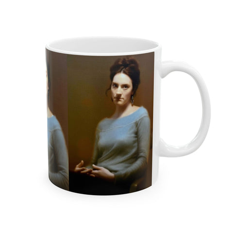 Ceramic Mug with Zin Lim's Mother of Three Portrait, 11oz Coffee Cup, Art Lover Gift, Award Winning Design, Portrait Artist Mug
