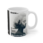 Mug 11oz Cartoon Blonde Greta Garbo Forest in the mind