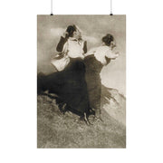 Fine Art Matte Vertical Posters - Reproduction of Austrian Photographer Heinrich Kuhn's "Wanderers"  (1915)