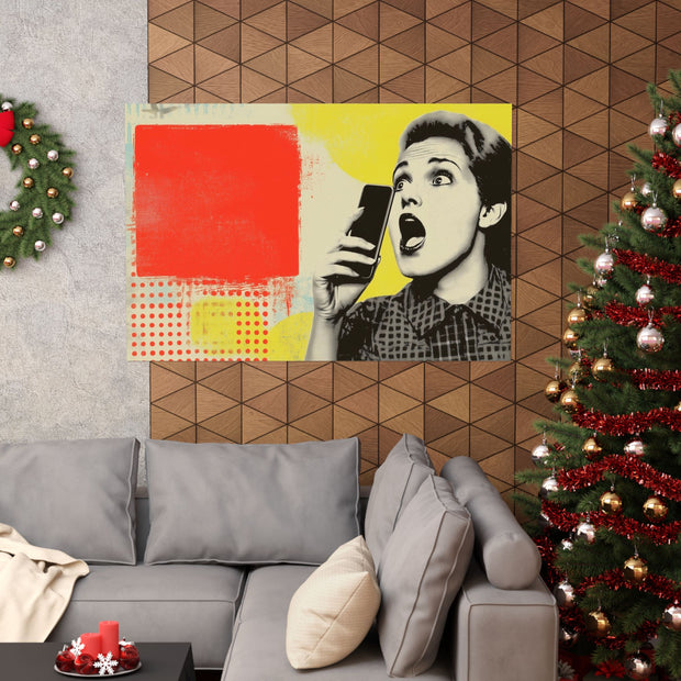 Bold Retro Wall Art Poster, Vintage Phone Print, Home Décor, Statement Art, Gift for Retro Lovers, Modern Wall Décor