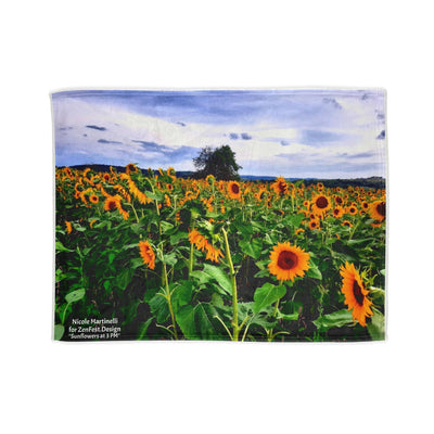 Soft Polyester Blanket By Nicole Martinelli "Sunflowers at 3 PM"