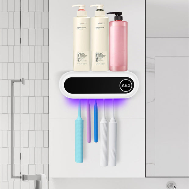 Wall-Mounted Smart Toothbrush Holder with UV Sterilizer