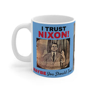 Nixon on TV 11oz Mug - Vintage President Retro Coffee Cup, Political History Collectible Gift, Republican Democrat Political Enthusiast,
